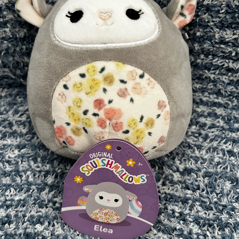 Squishmallows Elea the Lamb 5 inch Plush with Floral Accents